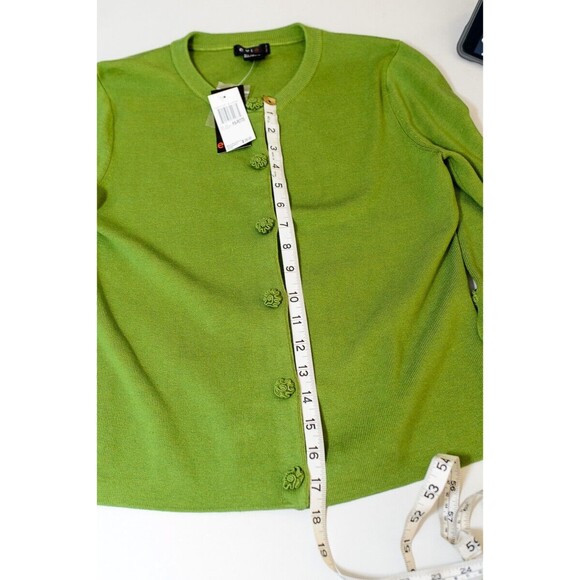Evie Petite Green button up short cardigan NEW P/S - Picture 7 of 7